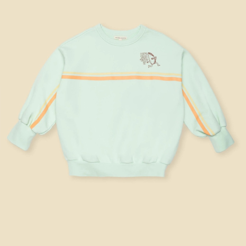 The Sunday Colective Organic Weekend Sweatshirt in Frosty Jade size 8-9